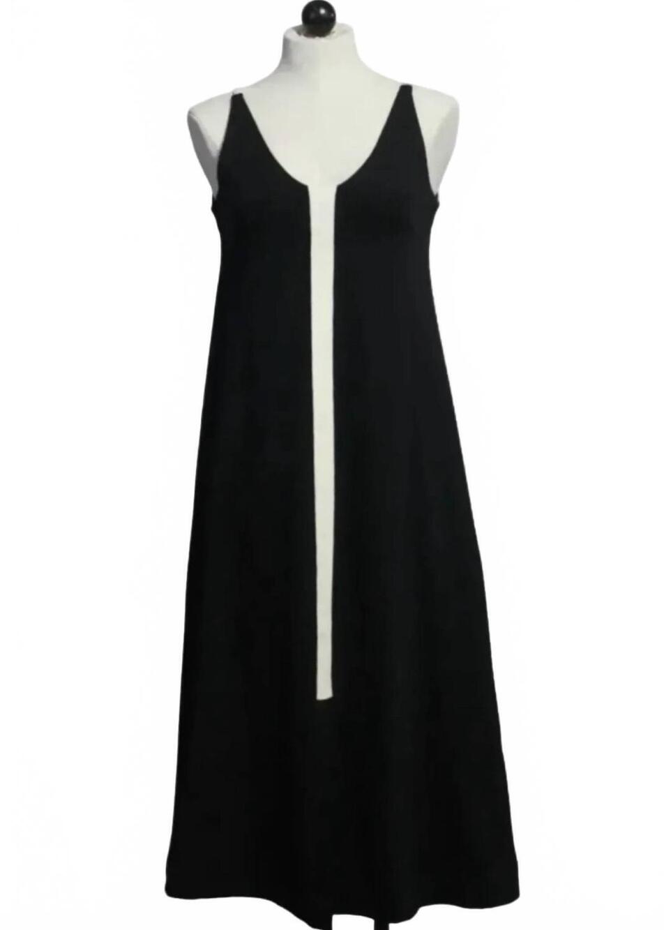 NEW SKFK women's zaine gots dress in black/white